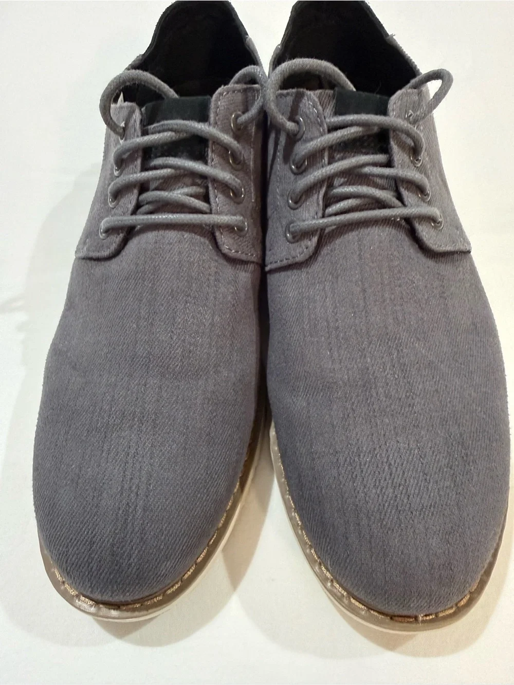 Toms Men's Gray Canvas Derby Lace-Up Shoes